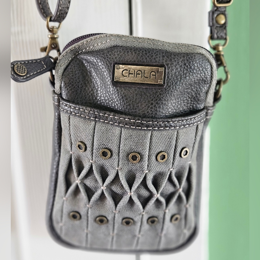 CHALA Origami Gray Cellphone Crossbody Bag